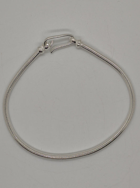 Men's rat tail snake bracelet in 700 silver S6