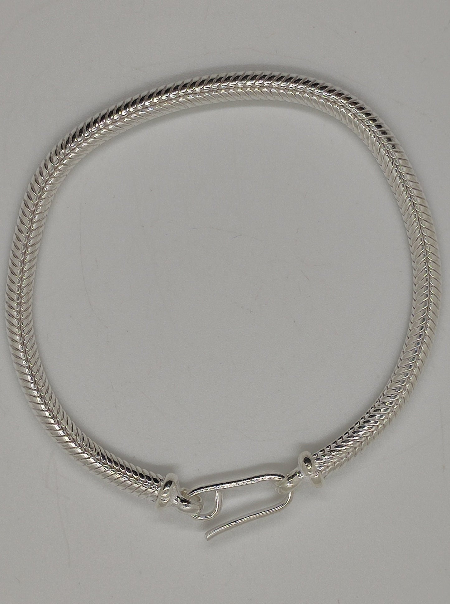 Men's rat tail snake bracelet in 700 silver S7