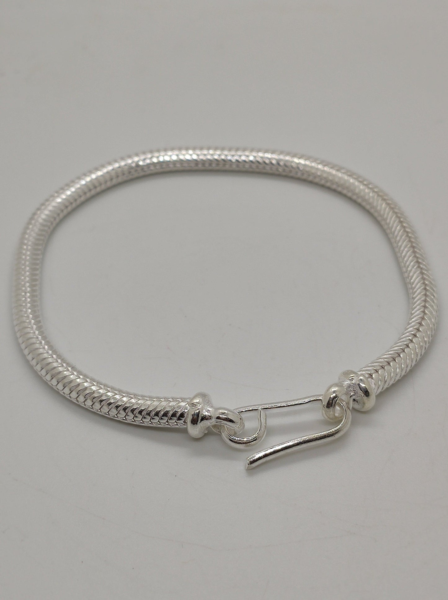 Men's rat tail snake bracelet in 700 silver S9