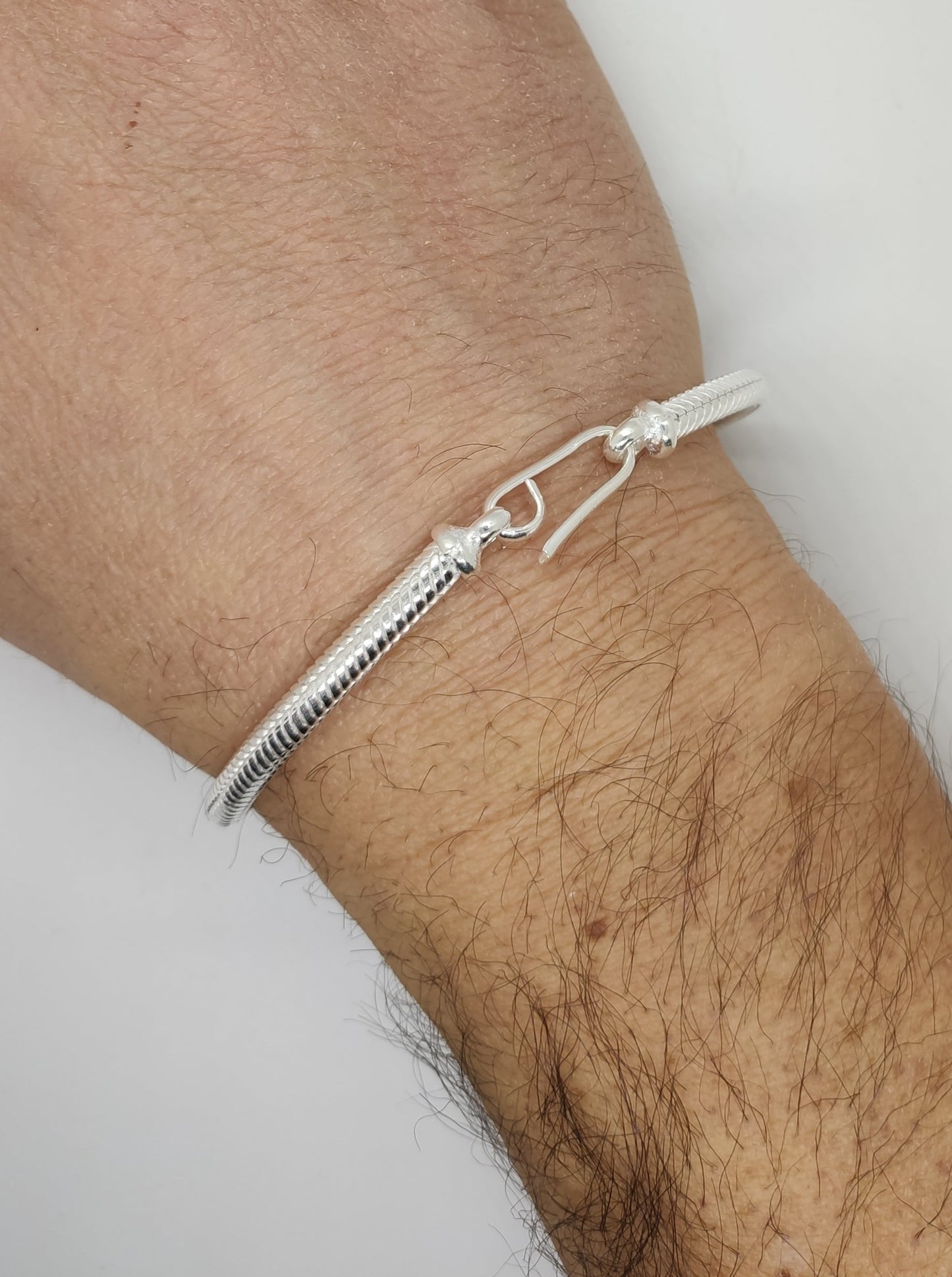 Men's rat tail snake bracelet in 700 silver S7