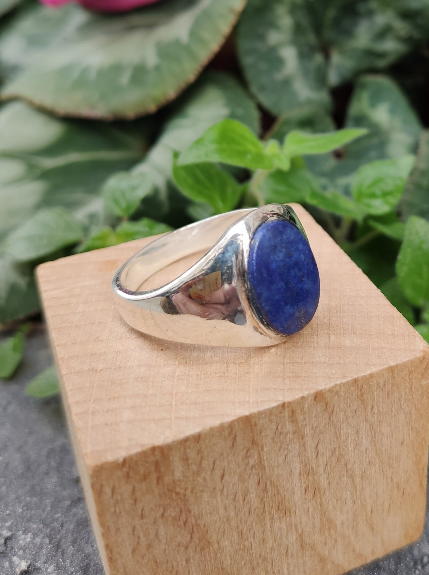 Men's Ring 925 silver LAPIS LAZULI U6