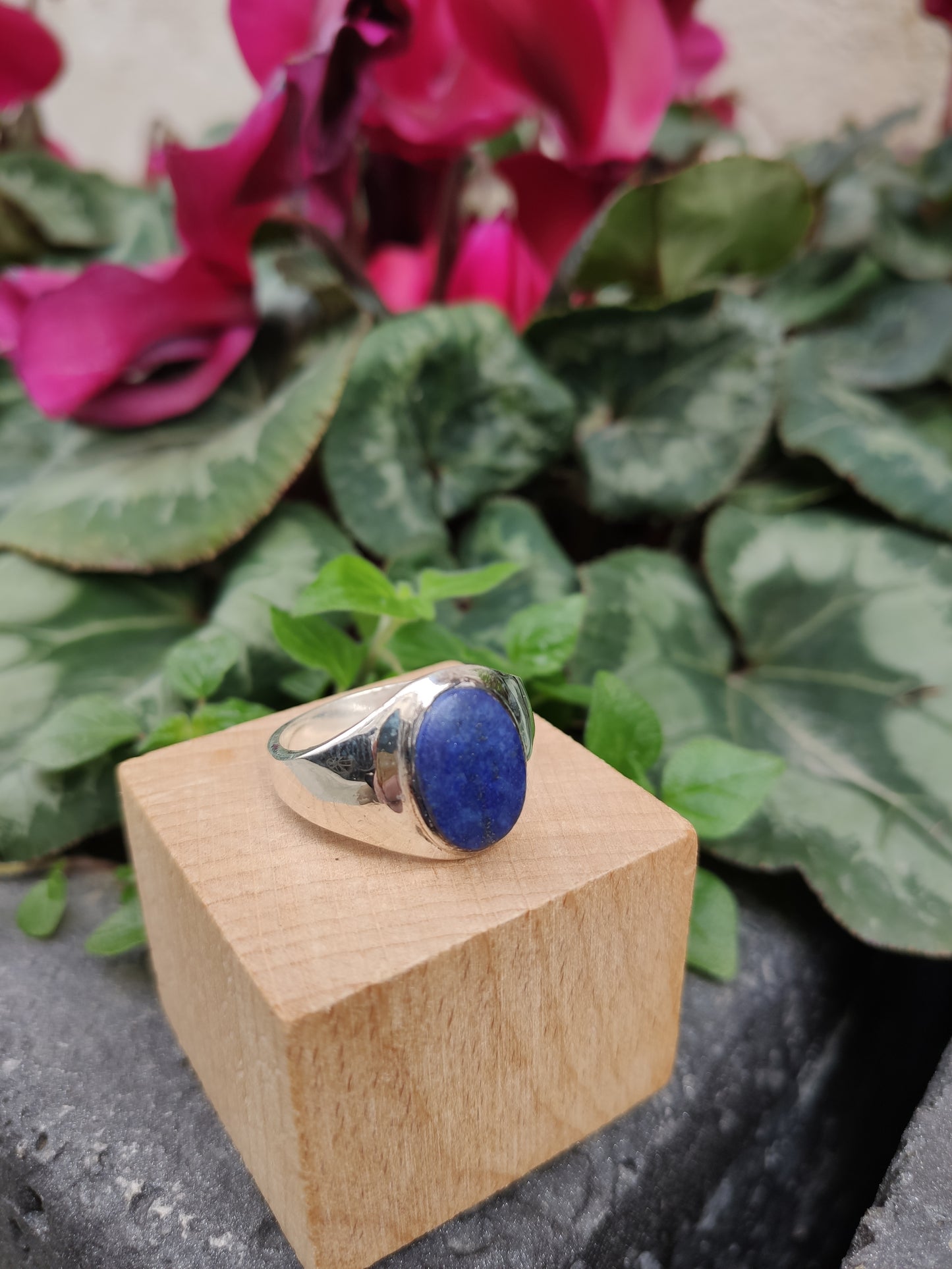 Men's Ring 925 silver LAPIS LAZULI U6