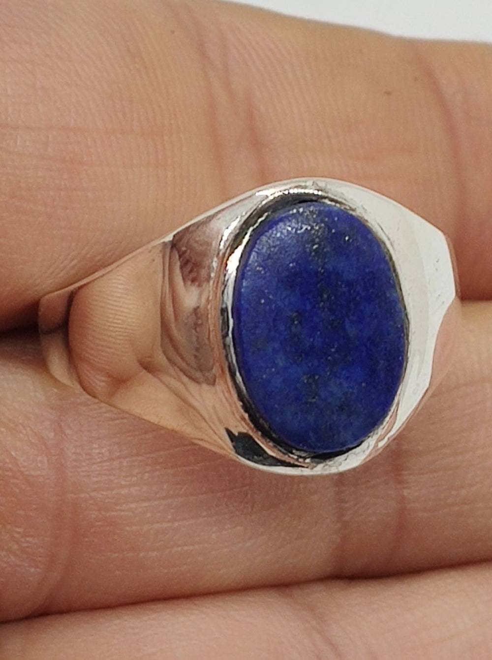 Men's Ring 925 silver LAPIS LAZULI U6