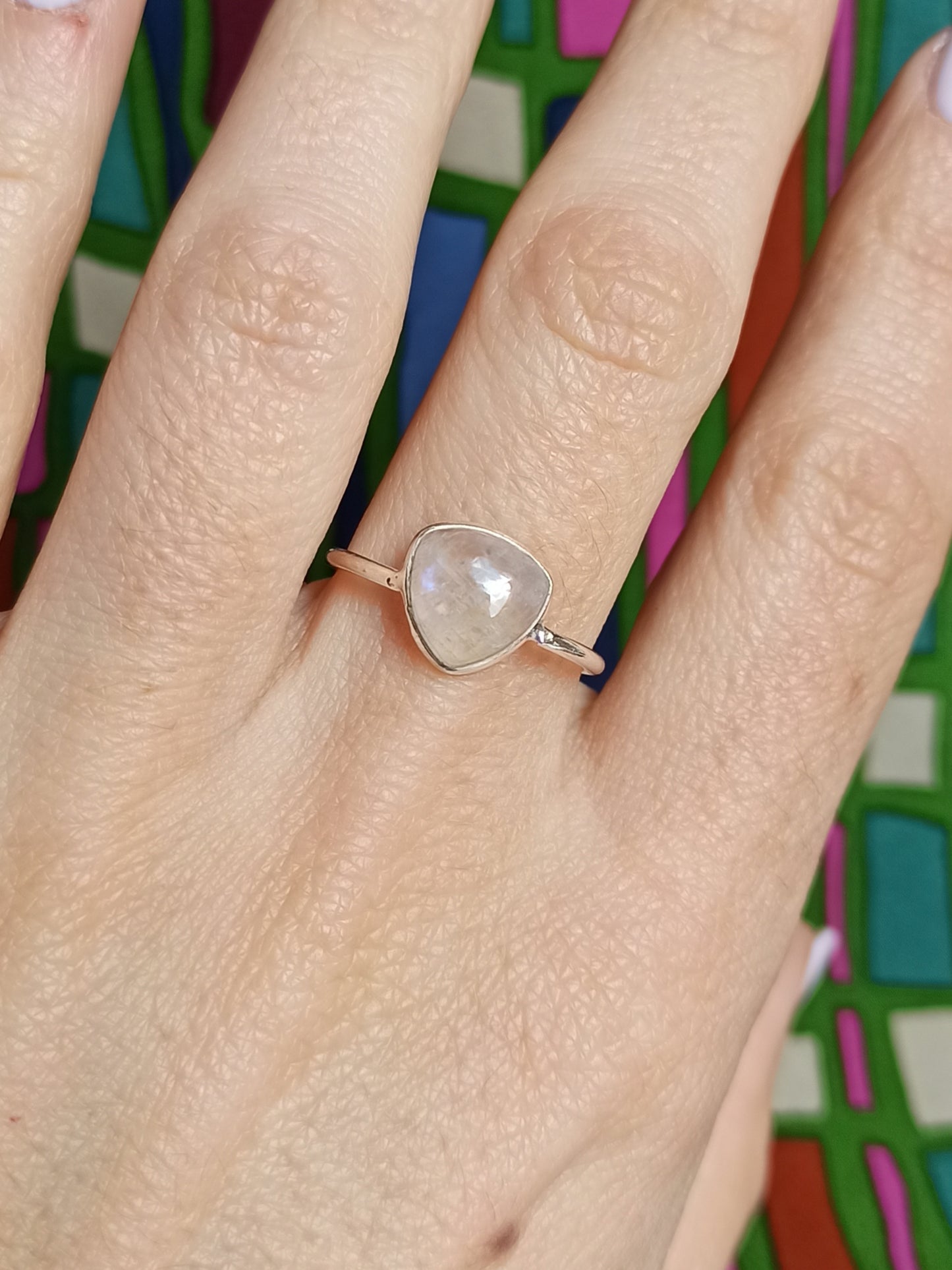 925 silver moonstone ring D30