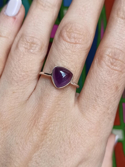 D48 amethyst 925 silver ring