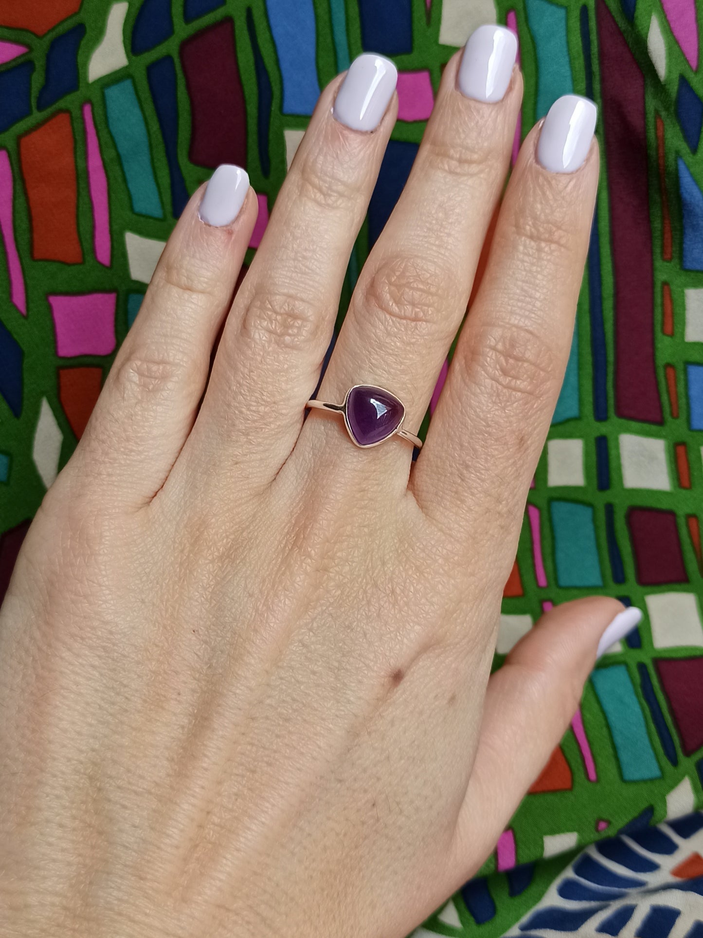 D48 amethyst 925 silver ring