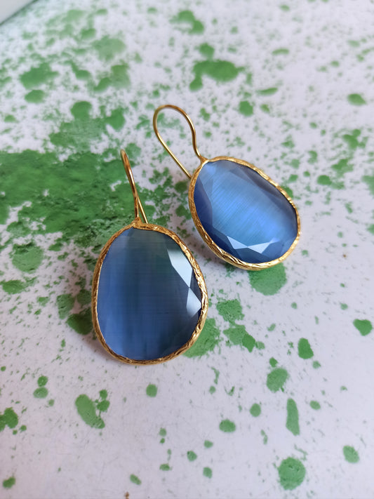 Orecchini pietra goccia carta da zucchero