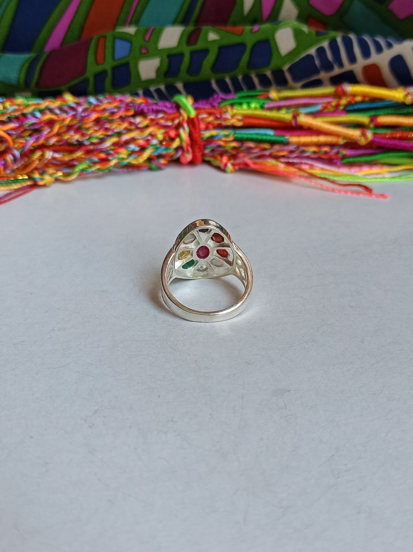 Navaratna D61 925 silver ring