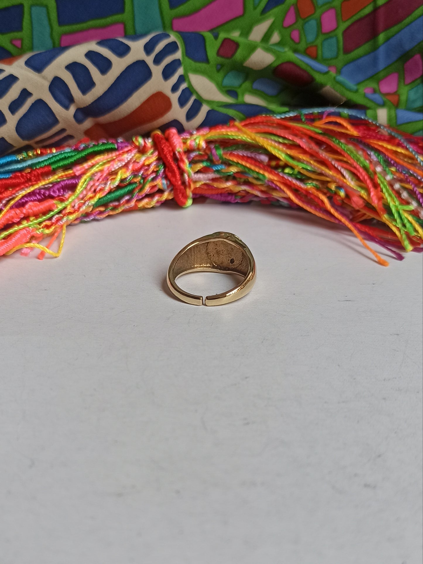 Golden ohm hom om boho ring