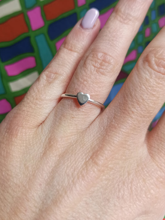 Herzring aus 925er Silber D100