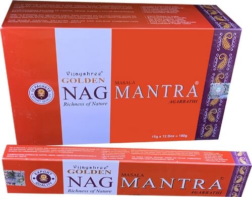 Incense case Golden Nag Mantra 15 grams