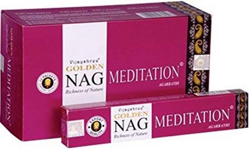 Golden Nag Meditationsetui Räucherstäbchen 15 Gramm