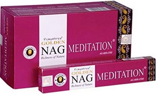 Golden Nag Meditation case incense 15 grams