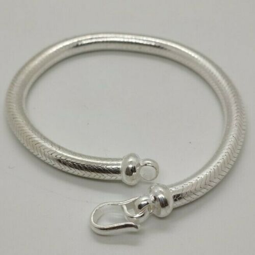 Men's rat tail snake bracelet in 700 K9 silver