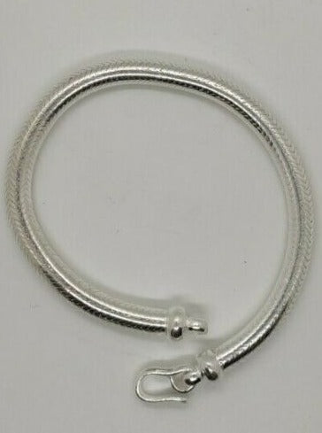 Men's rat tail snake bracelet in 700 K9 silver