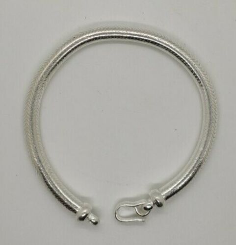 Men's rat tail snake bracelet in 700 K9 silver