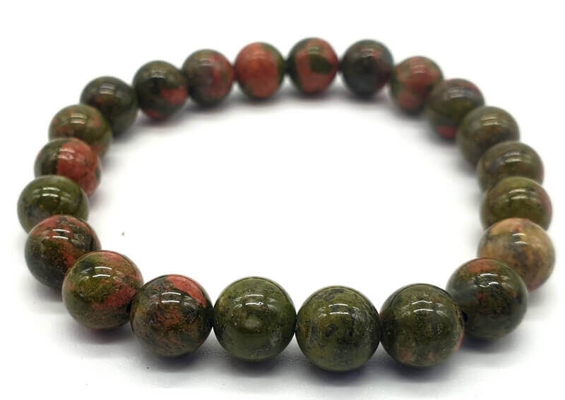 Bracciale elasticizzato pietre dure unakite